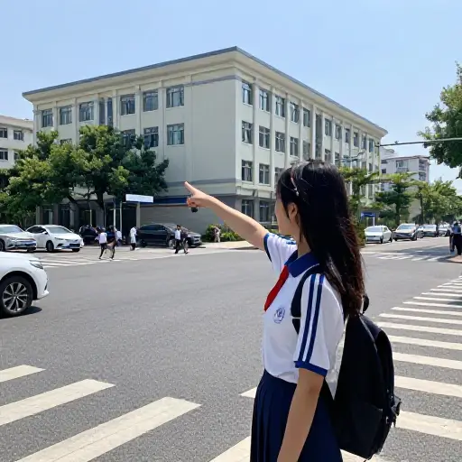 我的学校离这里不远。