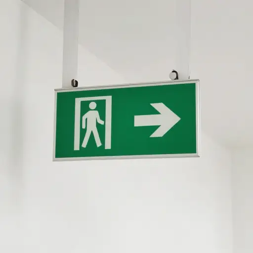 安全出口的标志是绿色的。