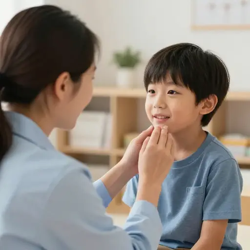 我儿子的言语治疗师帮助他显著改善。