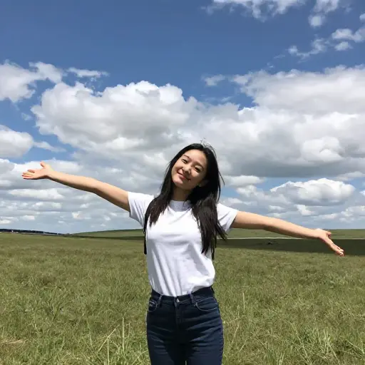那一刻，她感到自由，毫无牵挂。