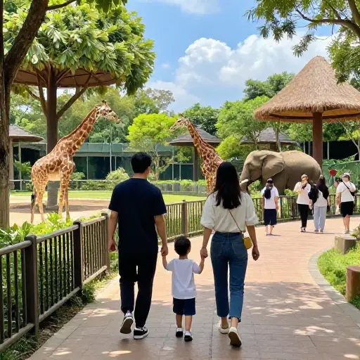 我们可以把动物园当作与孩子们共度闲暇时光的地方。换句话说，它们很适合家庭出游。