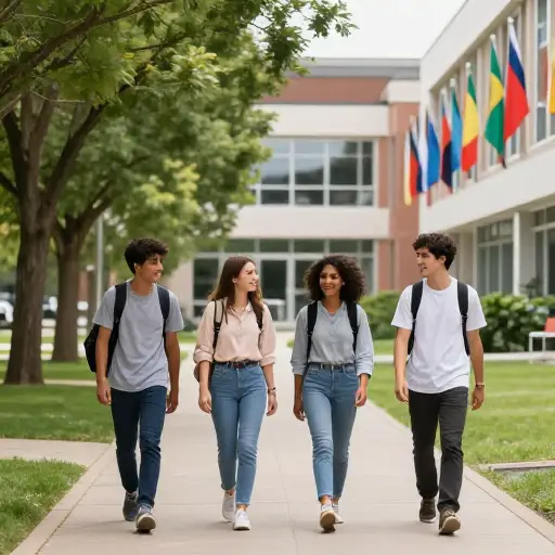 这所大学有许多来自世界各地的海外学生。
