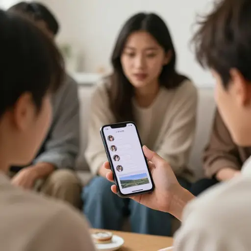 我把照片发到了我们的群聊里。