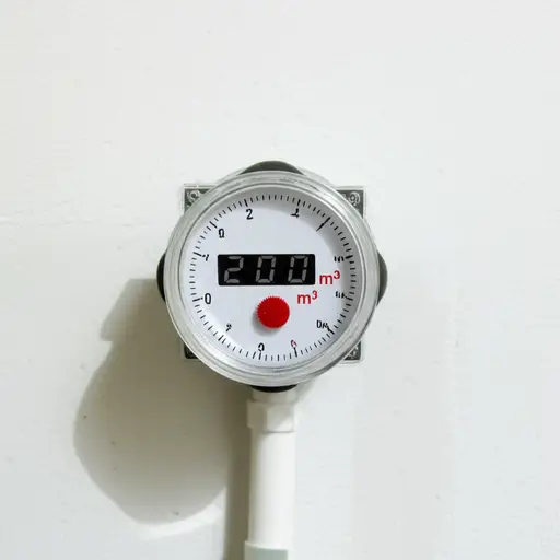 水表显示这个月我们用了20立方米的水。