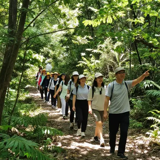 导游带领我们进行了一次非常有趣的徒步旅行。