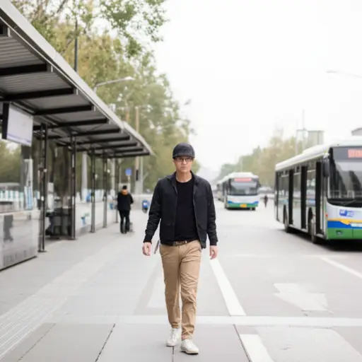 他决定走路而不是坐公交车。