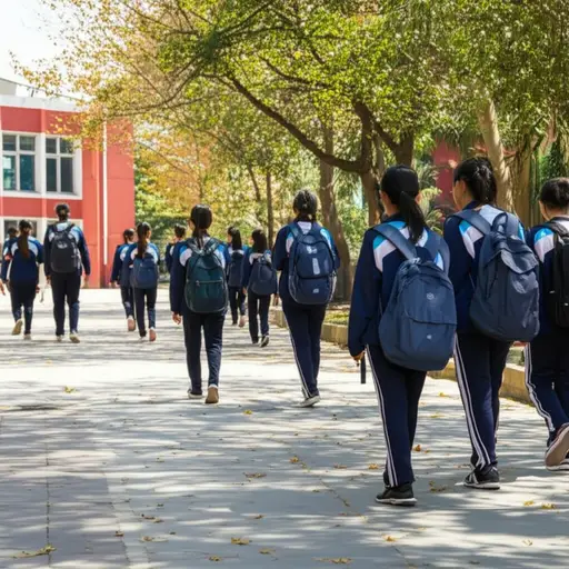学校规定所有学生必须穿校服。