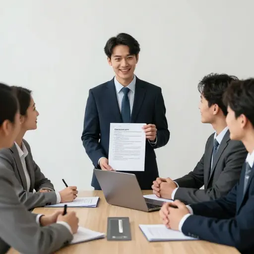 他成功说服了整个面试小组，让他们相信他是这份工作的完美人选。