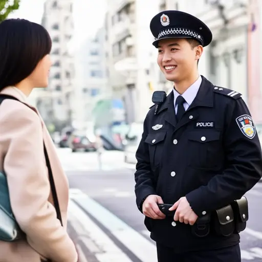 那个警察很友善。