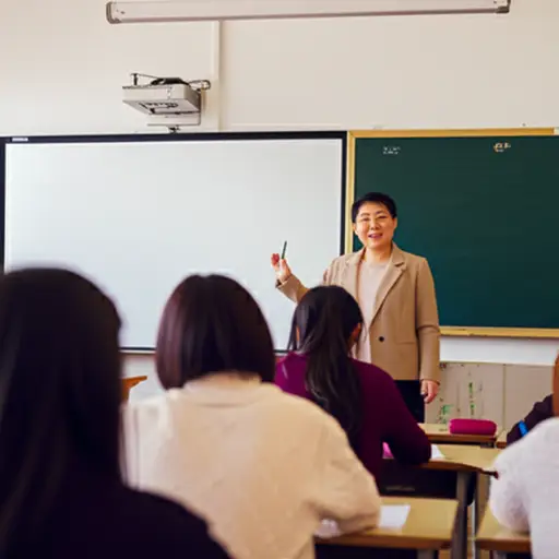 老师直接对学生们讲话，解释新的作业要求。