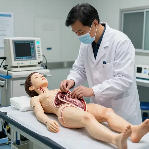 在尸检中，医生检查了死者的内脏。