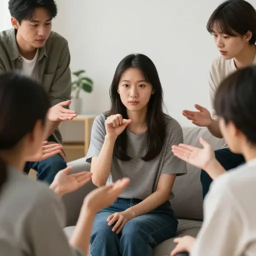 无论我们怎么劝说，她依然固执地坚持自己的决定。