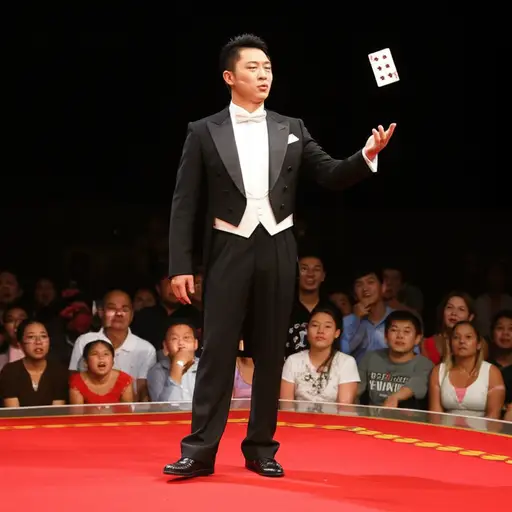魔术师表演了一个令人惊叹的魔术，让观众们肃然起敬。