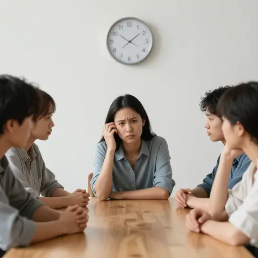 我们和她谈了一个小时，但无法让她明白事理。