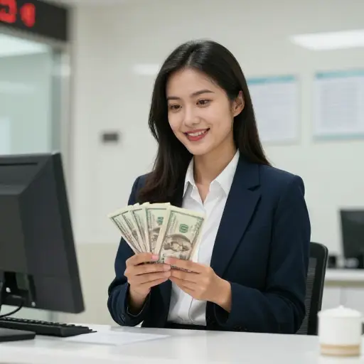 她从储蓄账户中取了一大笔钱。