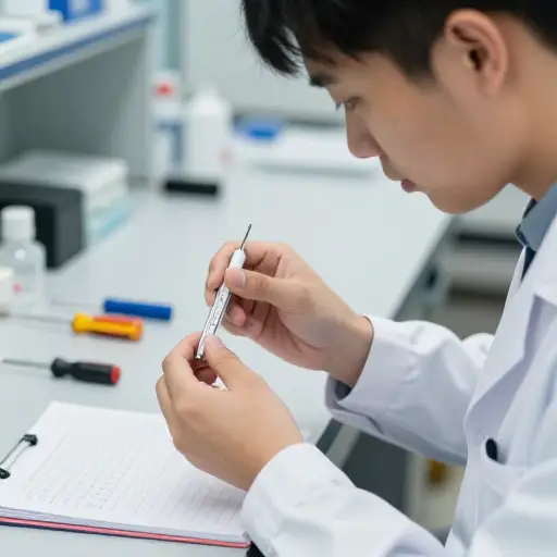 技术人员需要校准温度计以确保测量准确。