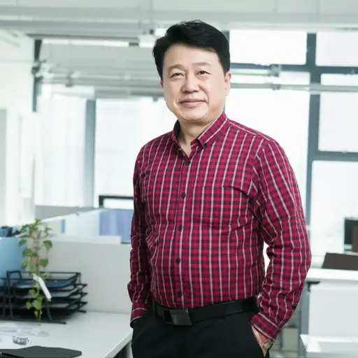 那位穿着格子衬衫的男士是默多克先生。