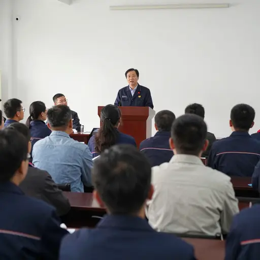 工会领导人在一次大规模的工人集会上发表了讲话。