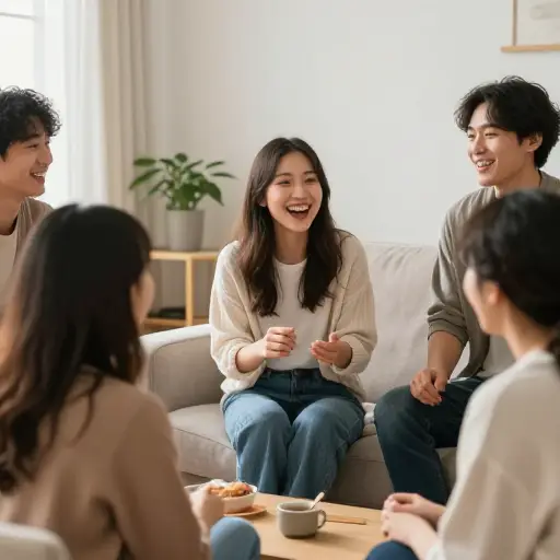 她活泼开朗的性格总能带动整个房间的气氛。