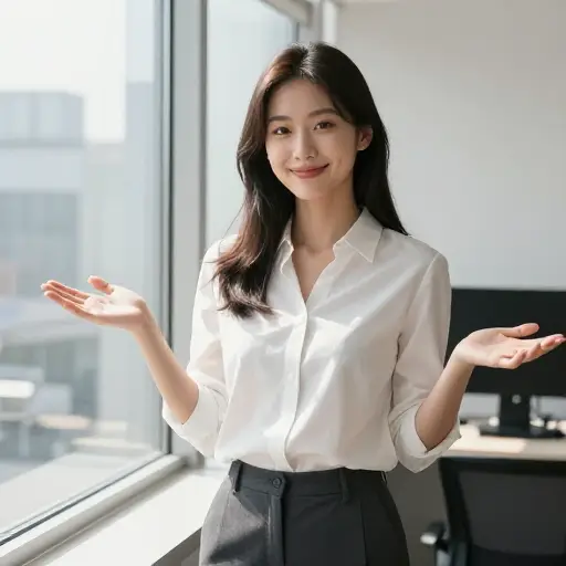 她全心全意地迎接新的挑战。