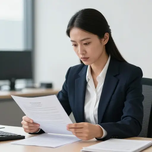 她快速浏览了合同以发现任何错误。