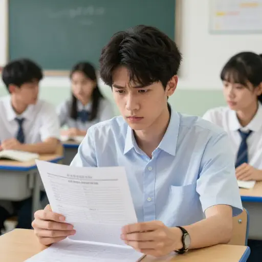 他没有谈论他的考试成绩，因为别人可能会认为他在吹嘘。