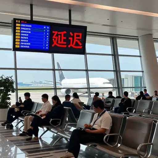 我们的航班延误了。