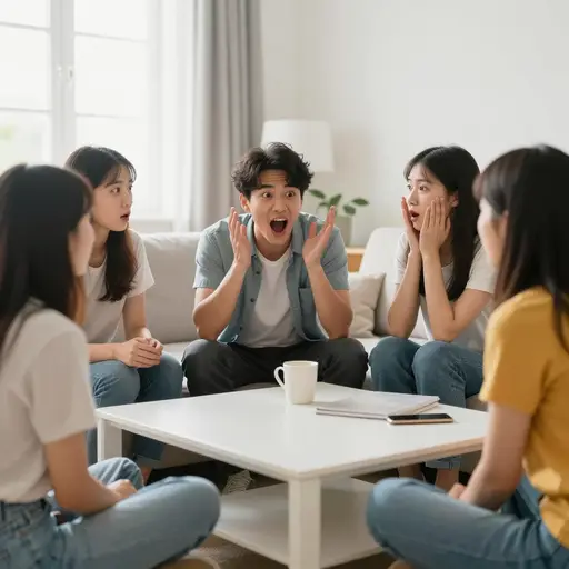 他突然发出一声惊叫，把我们都吓了一跳。