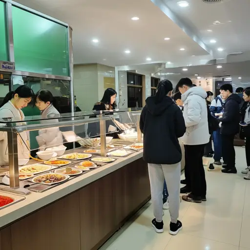 大学里的自助餐厅很便宜。