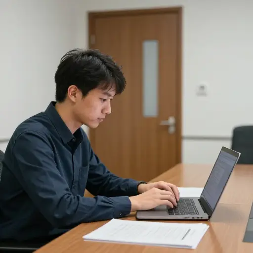 会议结束后，他接着做他的报告。