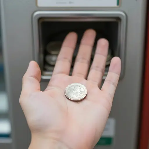 能借我一角硬币吗——这台机器只收硬币。