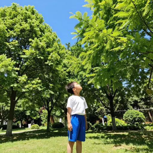 夏天很热，白天很长。