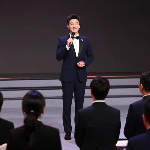 主持人欢迎先生们和女士们参加这次正式活动。
