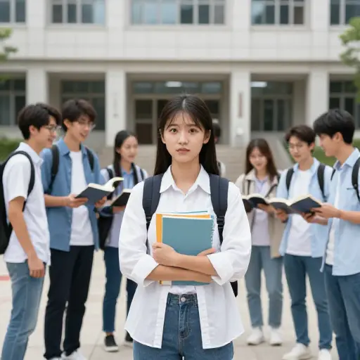 她在大学里与不合适的人群交往，这影响了她的学业。