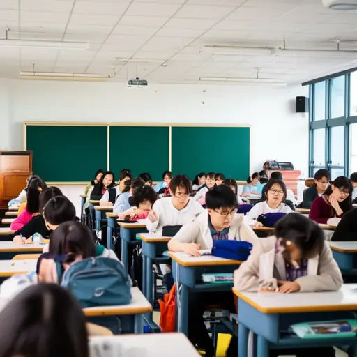 学生们很快坐满了教室。