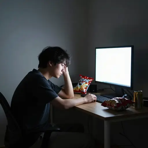 他对电子游戏成瘾可能对他的生活造成毁灭性影响。