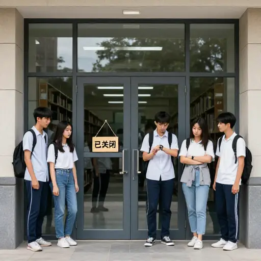 学生的另一个障碍是图书馆提前关闭。