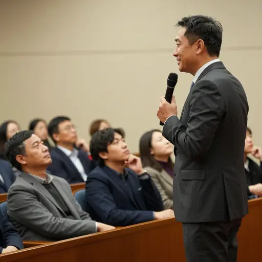 当发言人确认项目进展顺利时，一阵如释重负的感觉在听众中弥漫开来。