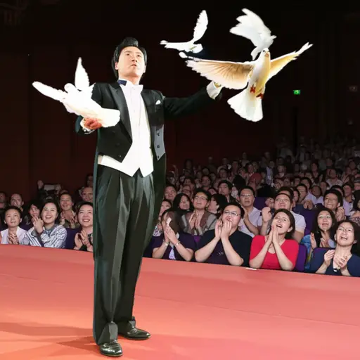魔术师的表演充满了巧妙的障眼法，令观众惊叹不已。