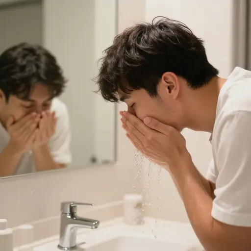 记得每天洗脸。