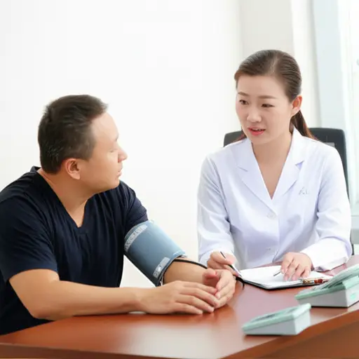 医生建议他控制血压以预防中风。