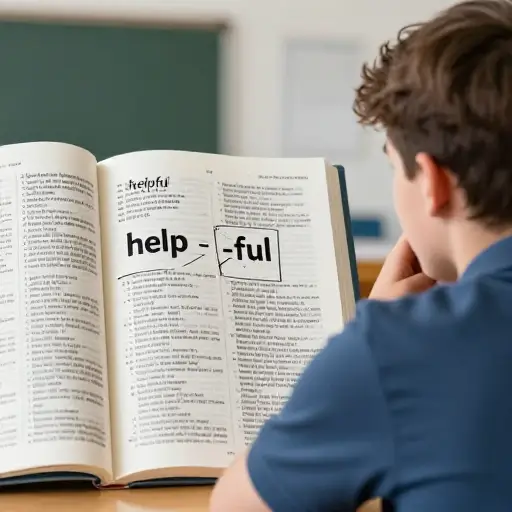'helpful' 中的 '-ful' 是一个后缀，意为 '充满...的' 或 '具有...特质的'。