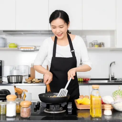她喜欢做饭。
