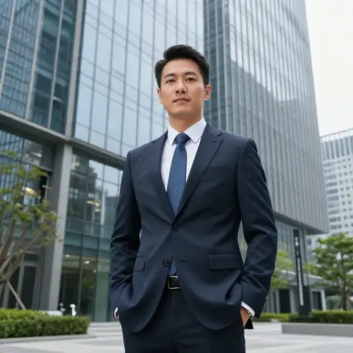 那位商人经营着一家大公司。