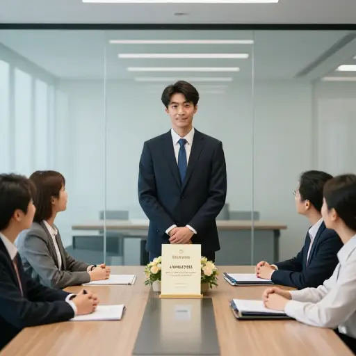 凭借其卓越的才华，他在公司的职级中迅速晋升。