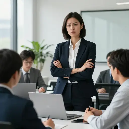 她似乎总是在评判她的同事们，就好像她自己的工作完美无缺似的。