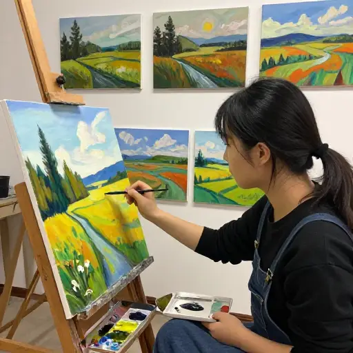 比起她后期的作品，我更喜欢她早期的画作。