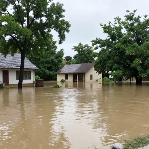 洪水地区的水位终于开始下降了。