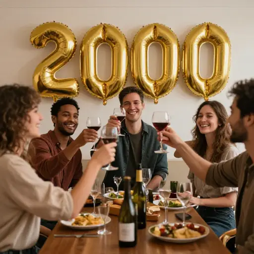 我们举办了一个派对来庆祝新千年。