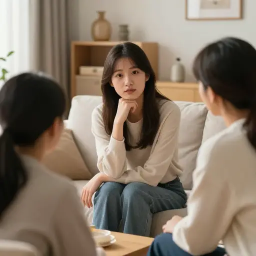 她的决定受到了家庭建议的影响。